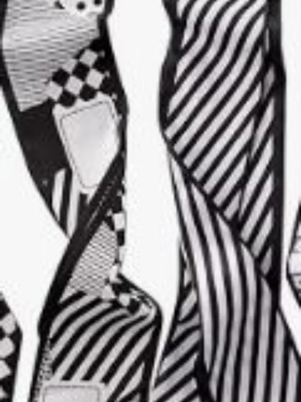 NWOT pair of black & white twilly scarves 35 inches Cotton blend feels like silk